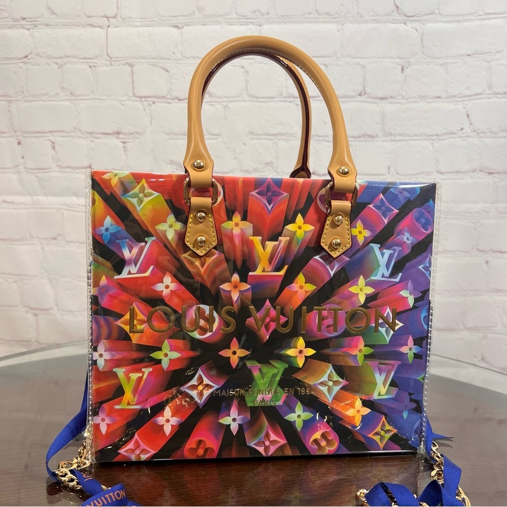 LOUIS VUITTON Shopping Gift Bag Limited Edition Prism wrapped in clear PVC - Picture 10 of 15